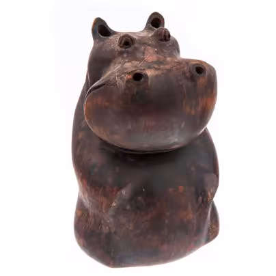Статуэтка "Бегемот", дерево, резьба, Азия, 1990-2010 гг.