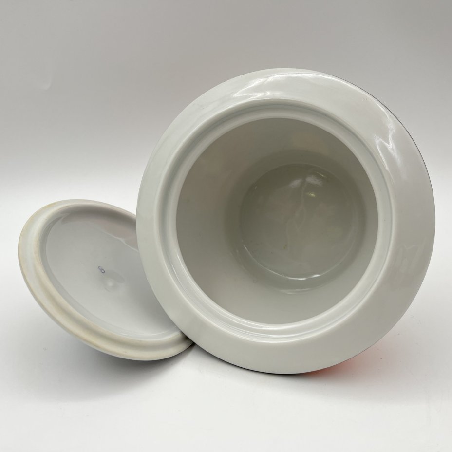 Набор чайный на 2 персоны "Цветы на черном", автор росписи Яснецов В.К. (10 предметов), фарфор, крытье, роспись, золочение, Дулевский фарфоровый завод (Дулёво), СССР, 1966 г.