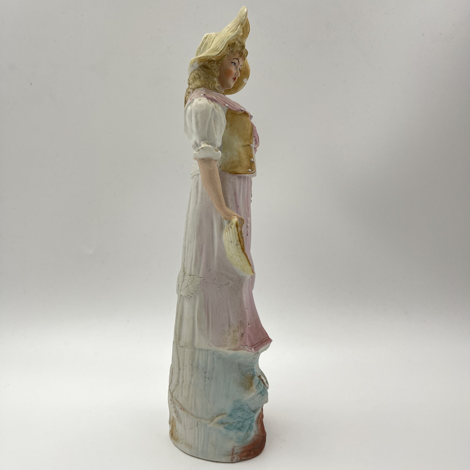 Статуэтка "Дама в розовом", бисквит, роспись, Samson, Edmé et Cie, Франция, 1940-1969 гг.