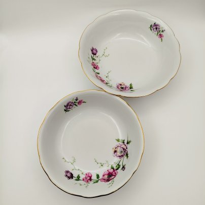 Набор из 2-х салатников с цветочным декором, "Gebrüder Benedikt"