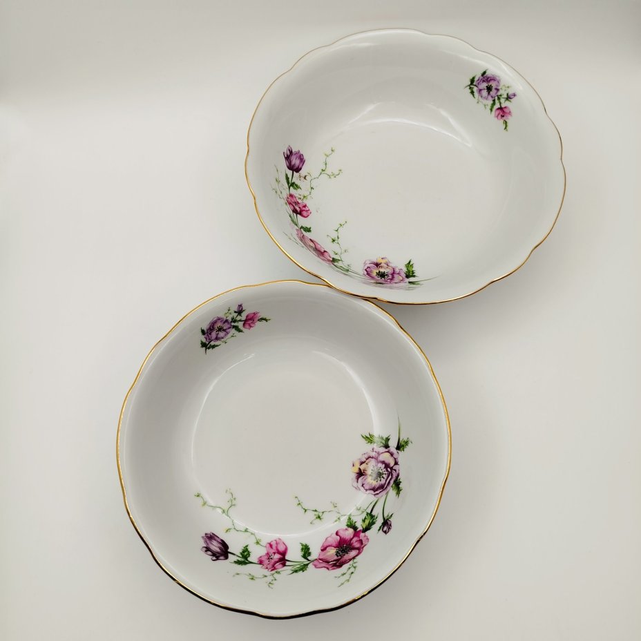 Набор из 2-х салатников с цветочным декором, "Gebrüder Benedikt"