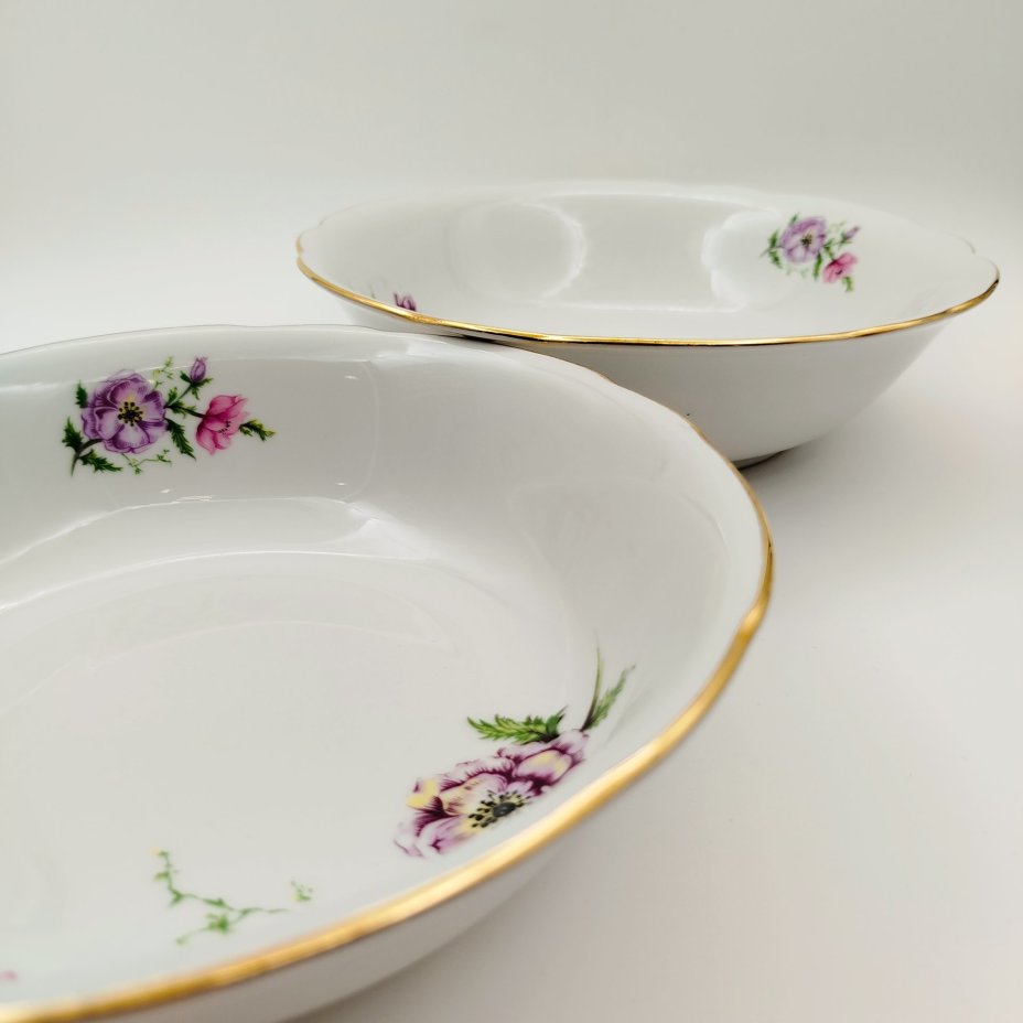 Набор из 2-х салатников с цветочным декором, "Gebrüder Benedikt"