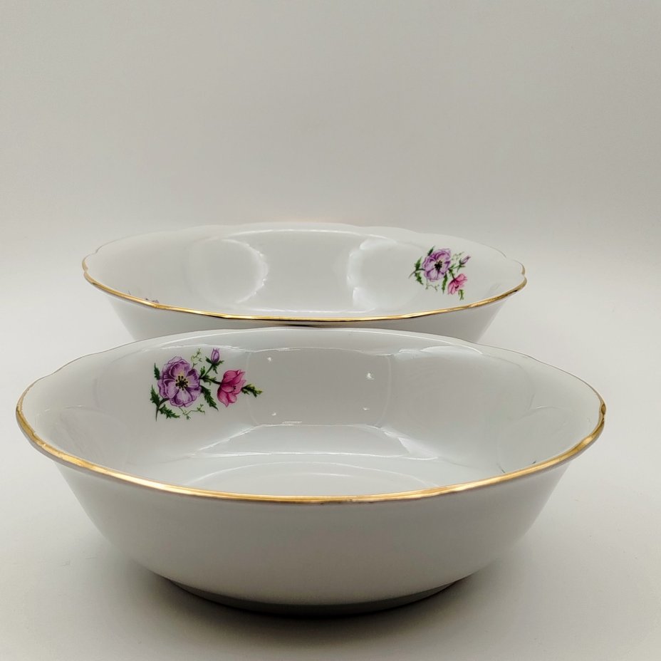 Набор из 2-х салатников с цветочным декором, "Gebrüder Benedikt"