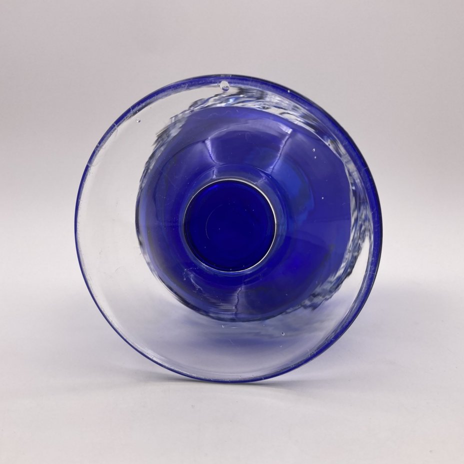 Штоф синего цвета со звездчатым декором, Дятьковский хрустальный завод