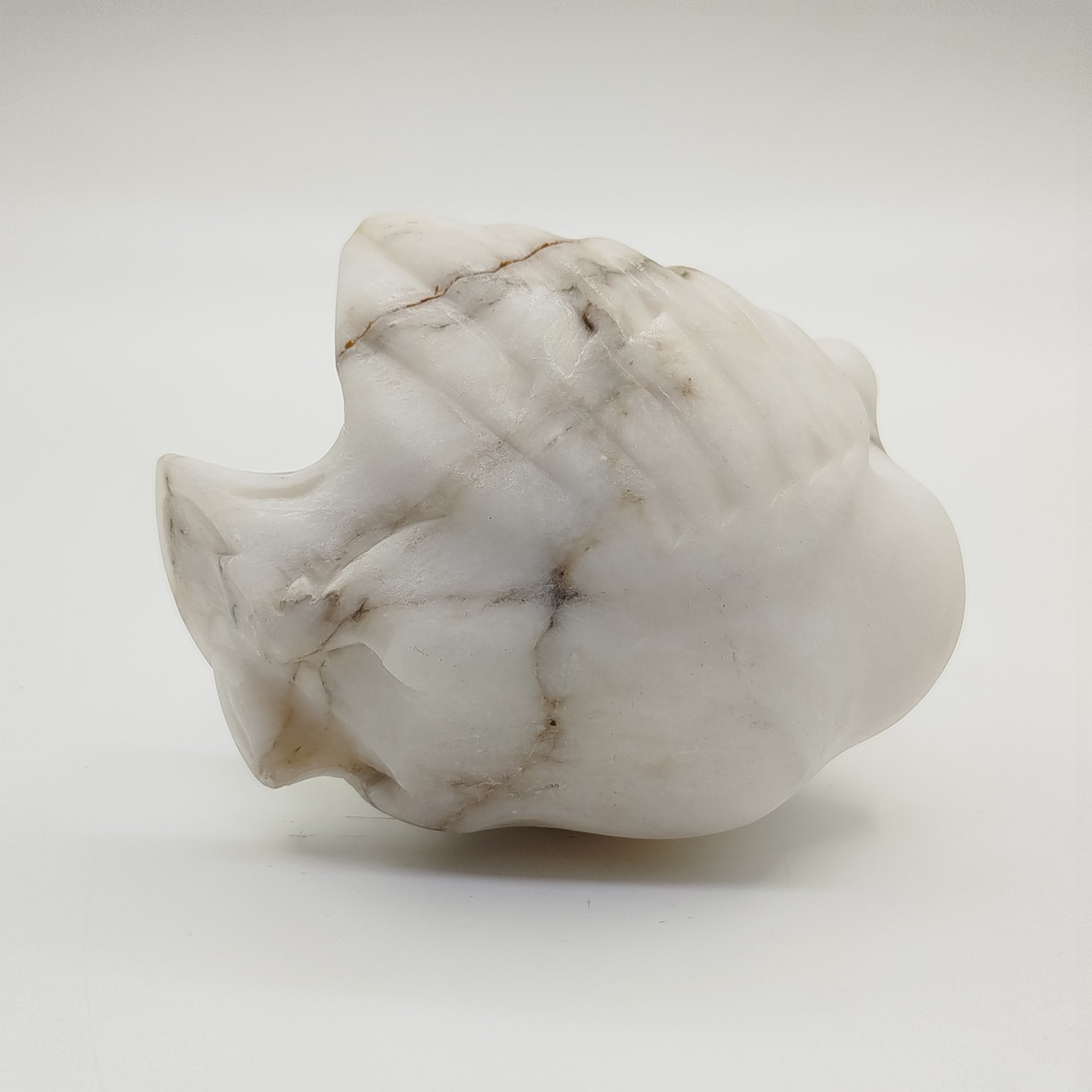 Кашпо "Мраморный лебедь", мрамор, резьба, СССР, 1950-1980 гг.