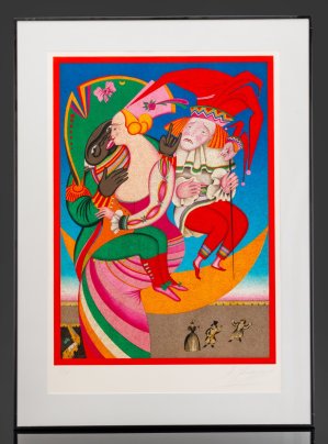 Литография "Петрушка" (из серии "Балеты Стравинского"), 27 из 128, Шемякин Михаил Михайлович, бумага, литография, оформлена в раму и паспарту, под стеклом, СССР, 1981-1990 гг.