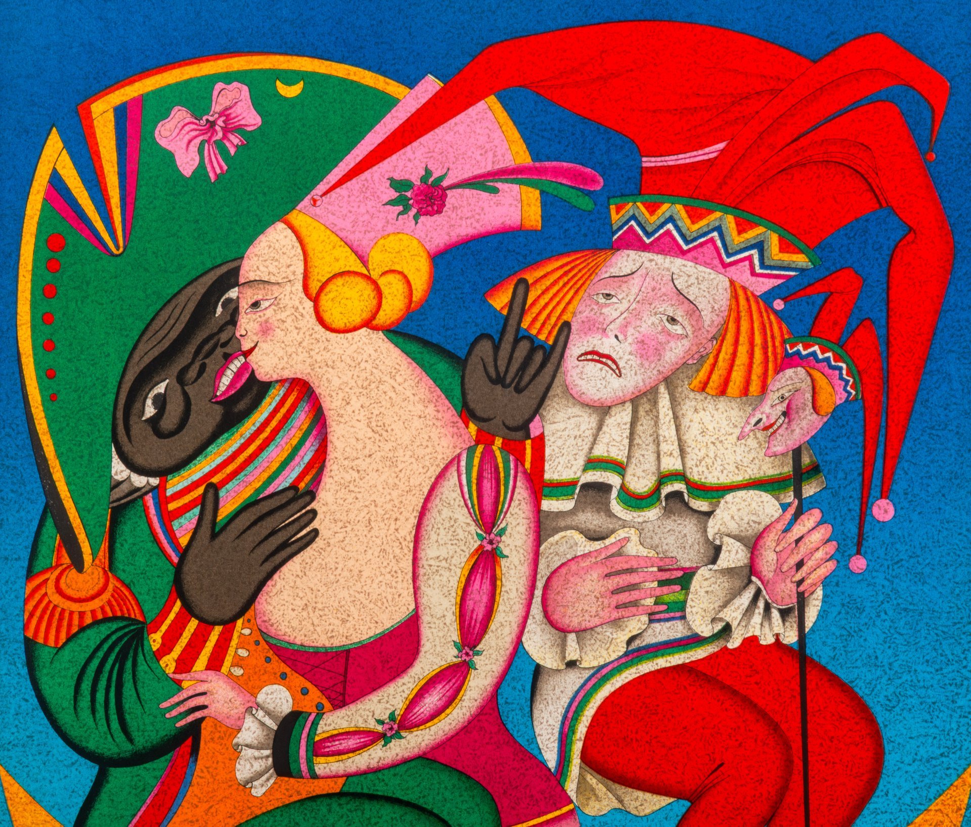 Литография "Петрушка" (из серии "Балеты Стравинского"), 27 из 128, Шемякин Михаил Михайлович, бумага, литография, оформлена в раму и паспарту, под стеклом, СССР, 1981-1990 гг.