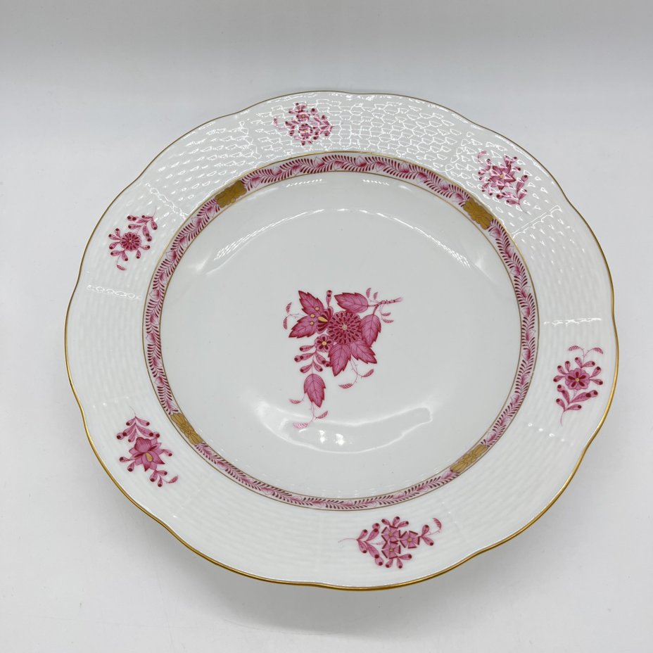 Тарелка суповая, выполненная в фирменном дизайне "Chinese Bouquet/Apponyi Purpur", Herend (Херенд)