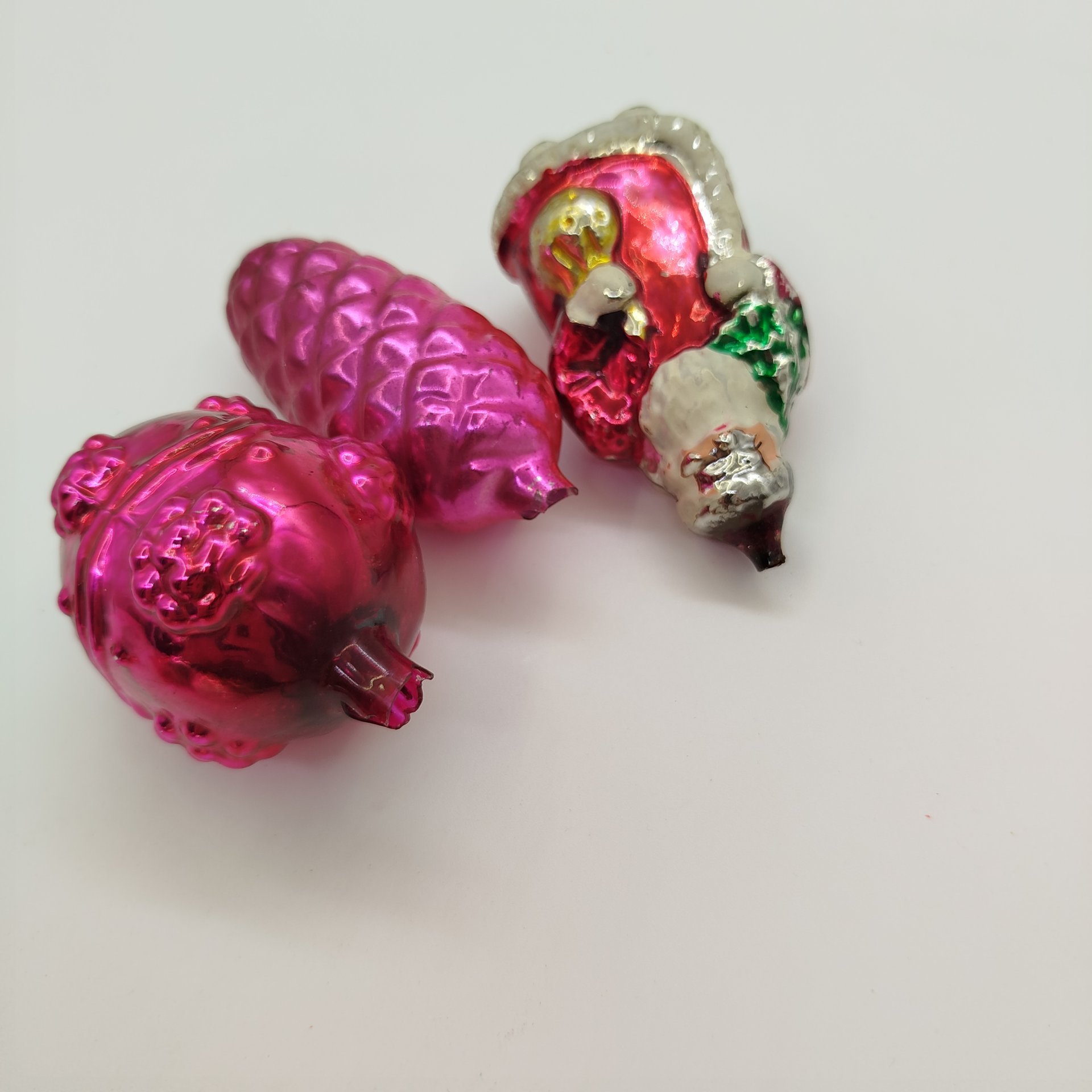 Набор из семи елочных игрушек, стекло, металл, СССР, 1960-1980 гг.