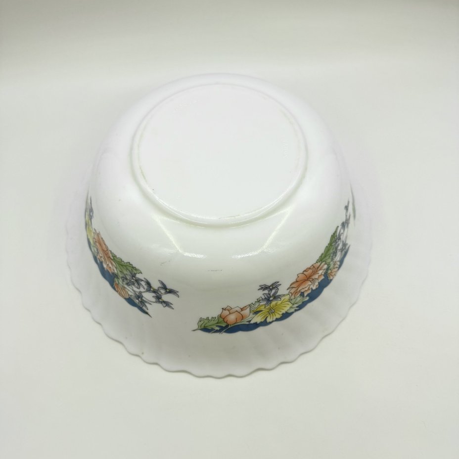 Салатник с флоральным декором, стеклокерамика, деколь, Франция, 2000-2010 гг.