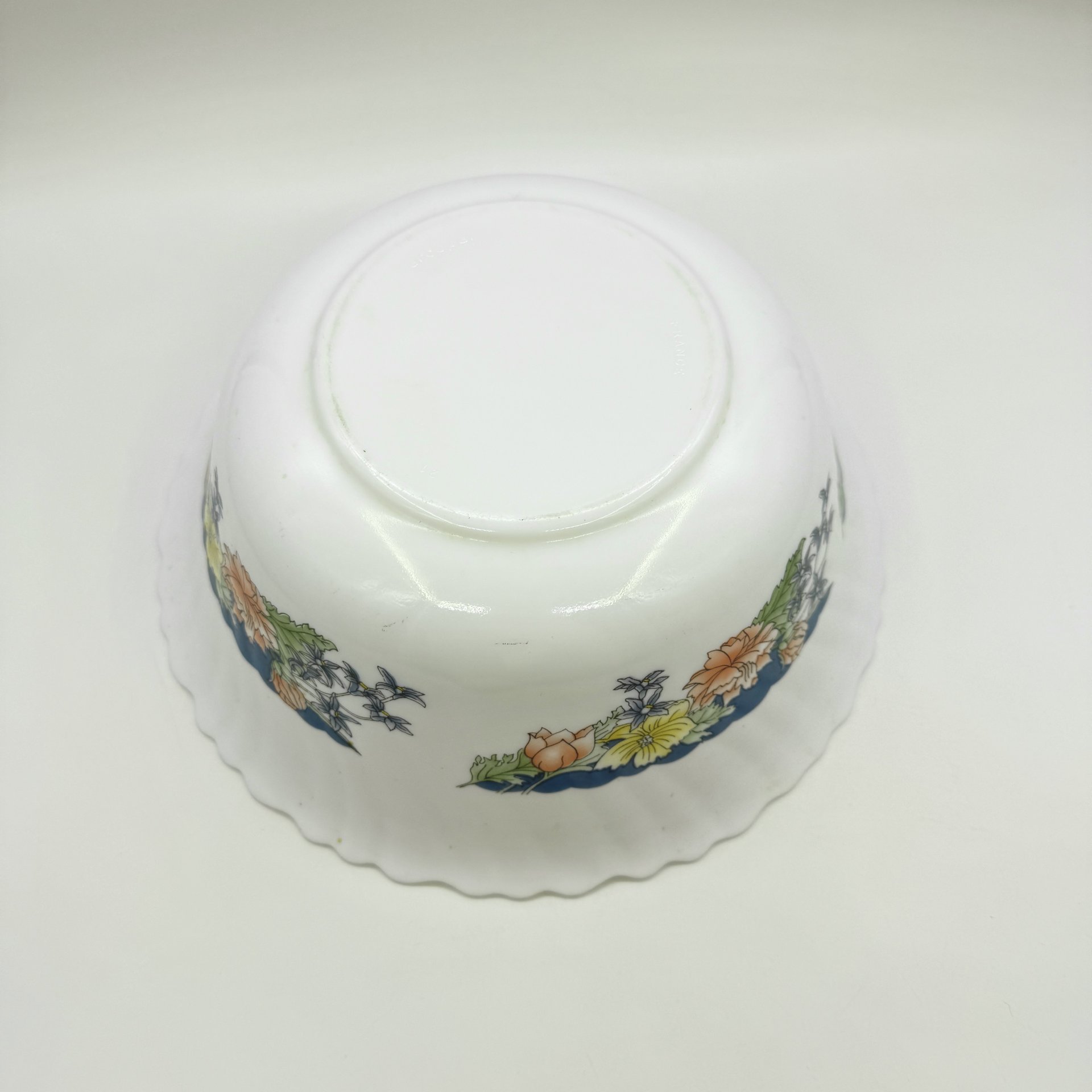 Салатник с флоральным декором, стеклокерамика, деколь