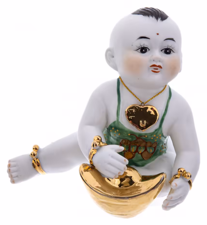 Статуэтка декоративная "Маленький Будда", бисквит, роспись, "Delicate", Китай, 1990-2020 гг., Delicate