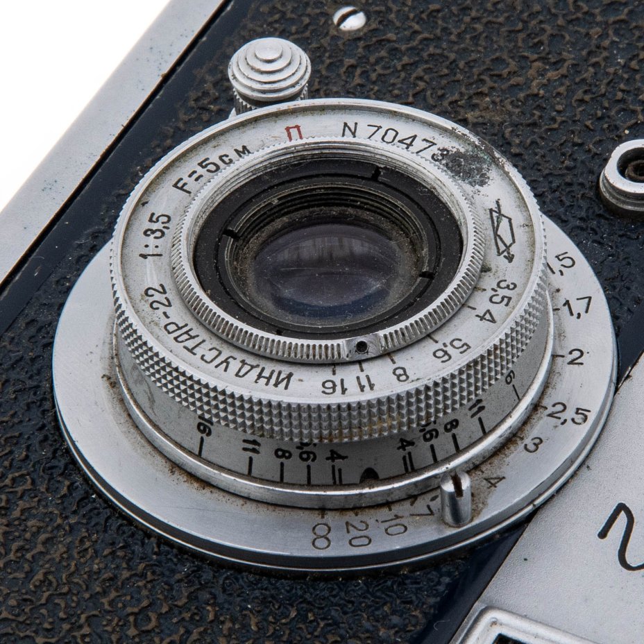 Фотоаппарат пленочный "ФЭД-2" с объективом "Индустар-22", металл, пластик, стекло, Харьковский машиностроительный завод "ФЭД", СССР, 1955-1970 гг., Харьковский машиностроительный завод им. Дзержинского (ФЭД)