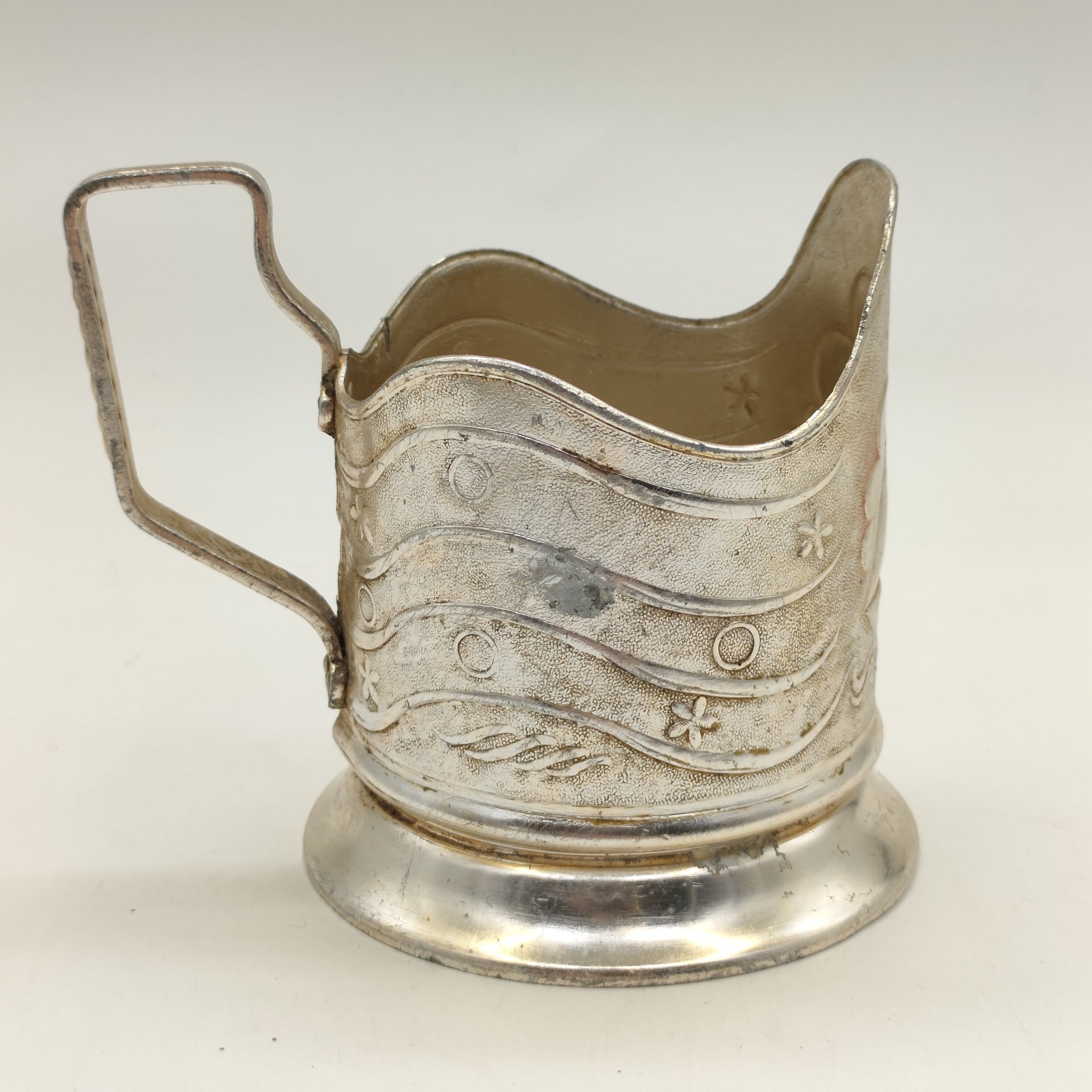 Подстаканник "Парусник", алюминий, Завод «Красный штамповщик», СССР, 1963-1973 гг.
