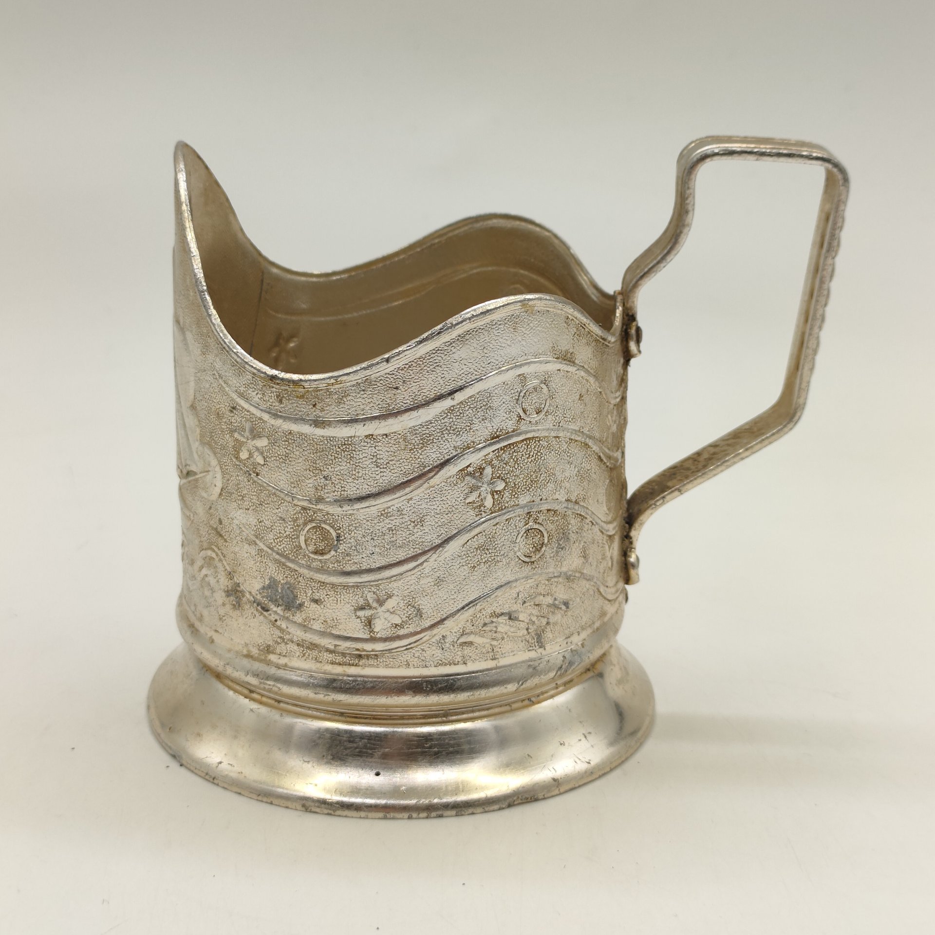 Подстаканник "Парусник", алюминий, Завод «Красный штамповщик», СССР, 1963-1973 гг., Завод «Красный штамповщик»