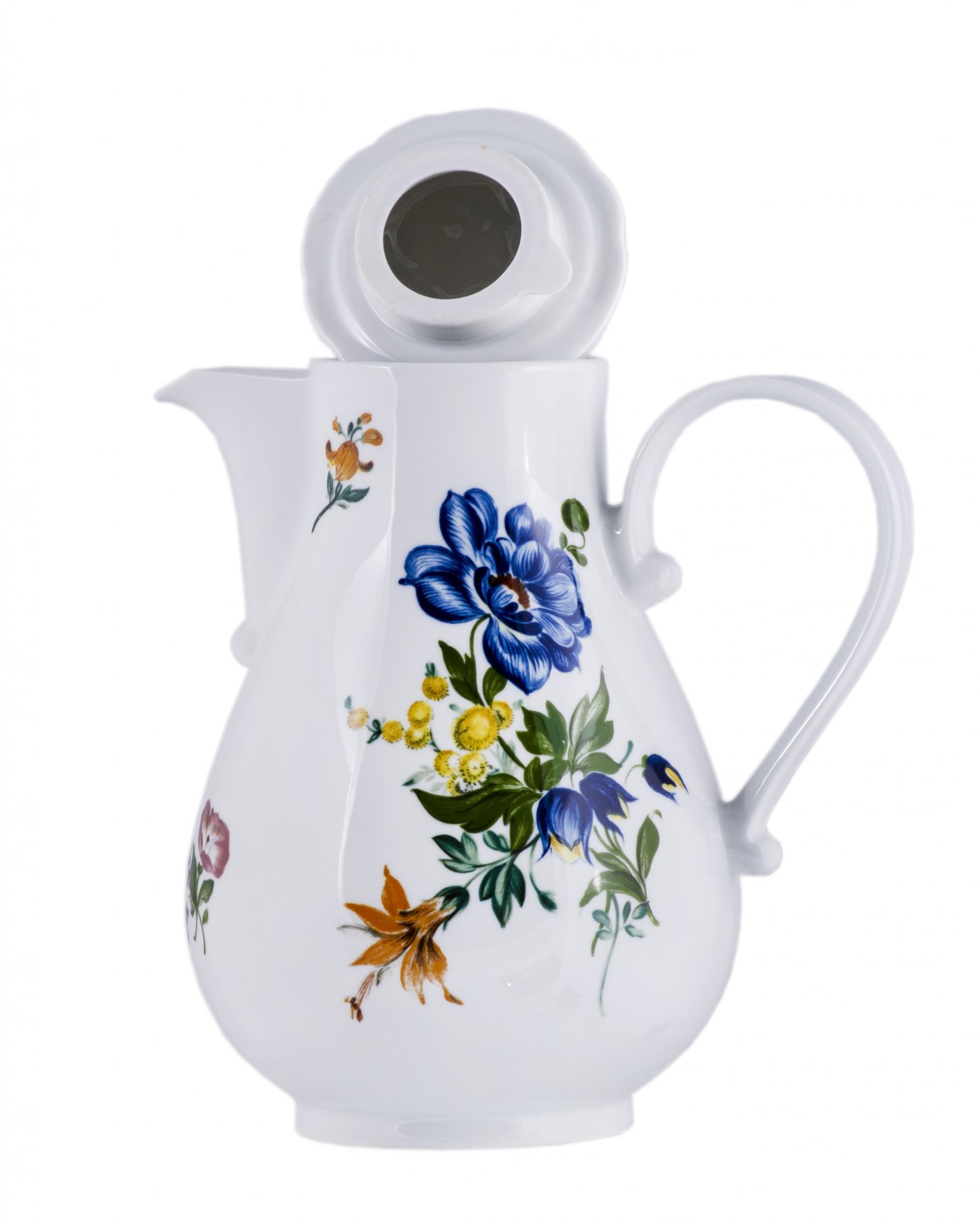Кофейник "Букеты цветов", фарфор, деколь, завод "Kahla", Германия, 1957-1980 гг.