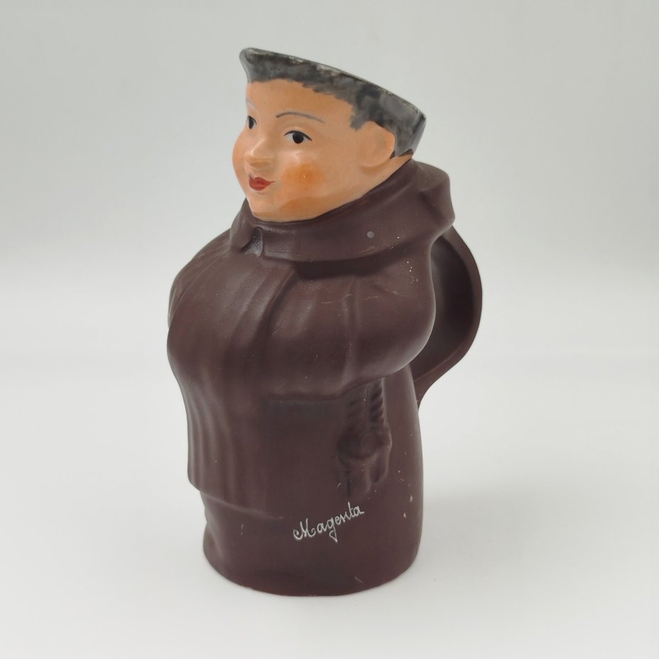 Кувшин - тоби "Монах" (миниатюрный), фарфор, роспись, Франция, 1980-2000 гг.