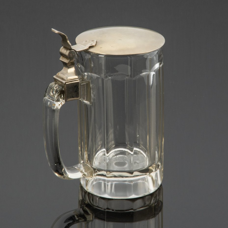 Винтажная пивная кружка с крышкой DRP (Deutsches Reichs Patent.)339964, лаконичной формы