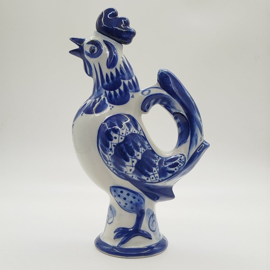 Штоф (кувшин) "Петух", Гжель