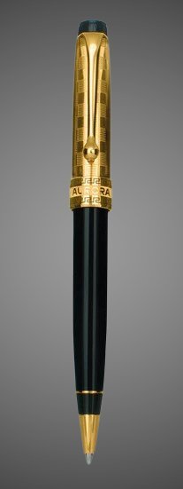Шариковая ручка Aurora Optima Deco Vermeil GT, в подарочной коробке, Драгметаллы: vermeil, смола
