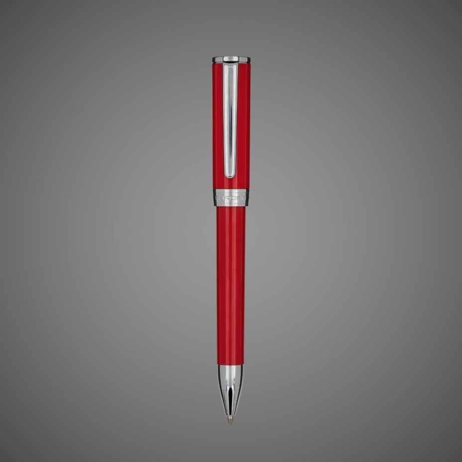 Шариковая ручка Aurora TU Resin Red CT, в подарочной коробке, Лаки и смолы: смола, хром