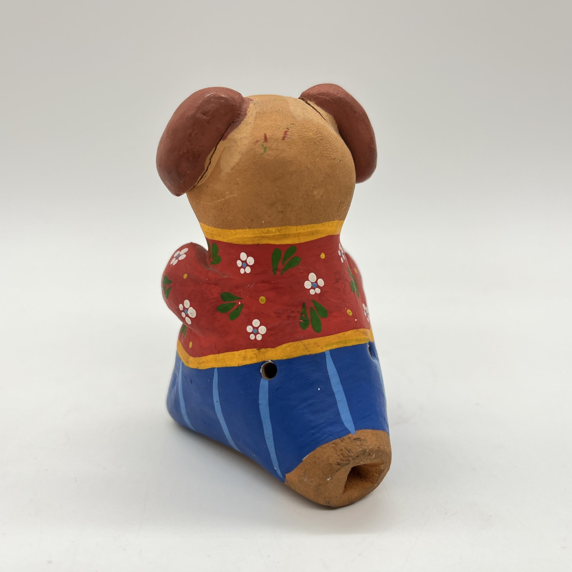 Игрушка-свистулька "Собака", глина, роспись, Россия, 1990-2000 гг.