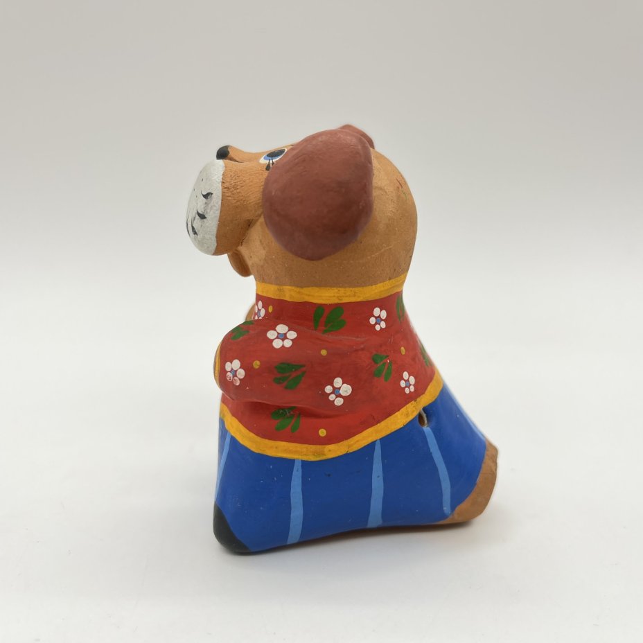 Игрушка-свистулька "Собака", глина, роспись, Россия, 1990-2000 гг.