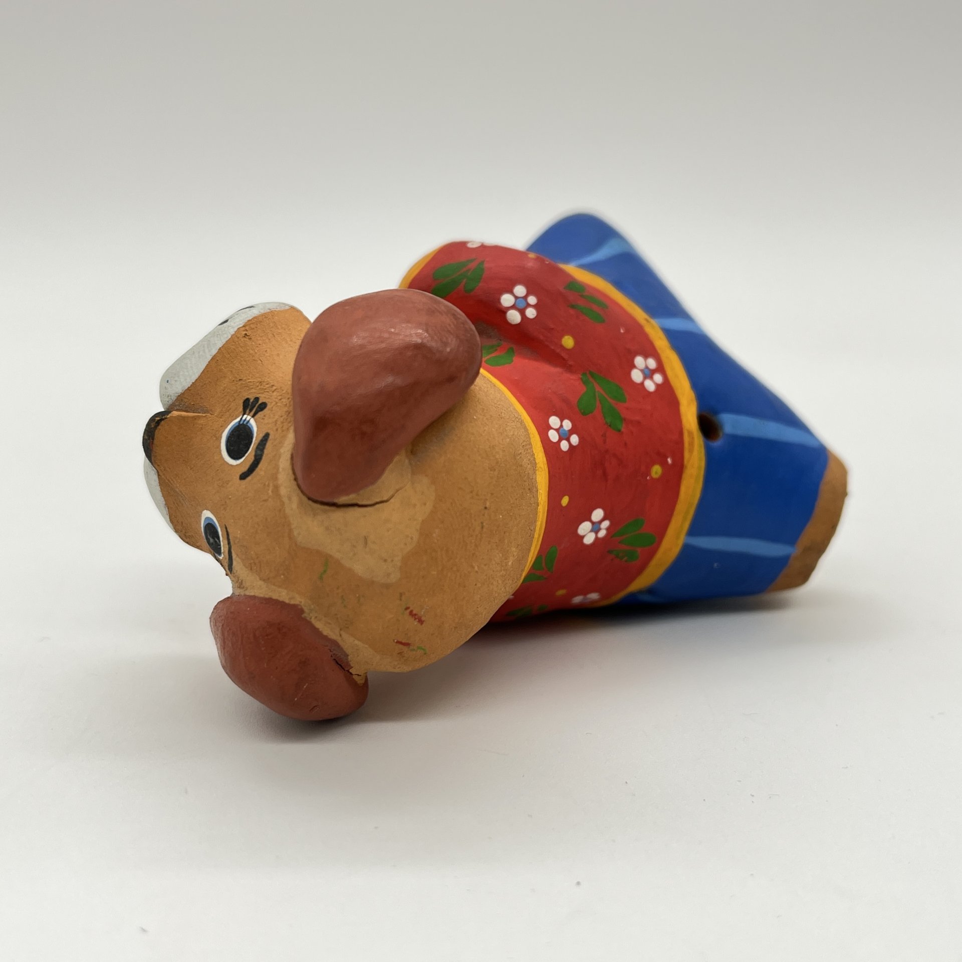 Игрушка-свистулька "Собака", глина, роспись, Россия, 1990-2000 гг.