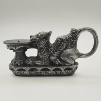 Подсвечник "Грифон", силумин, литье, СССР, 1980-1990 гг.