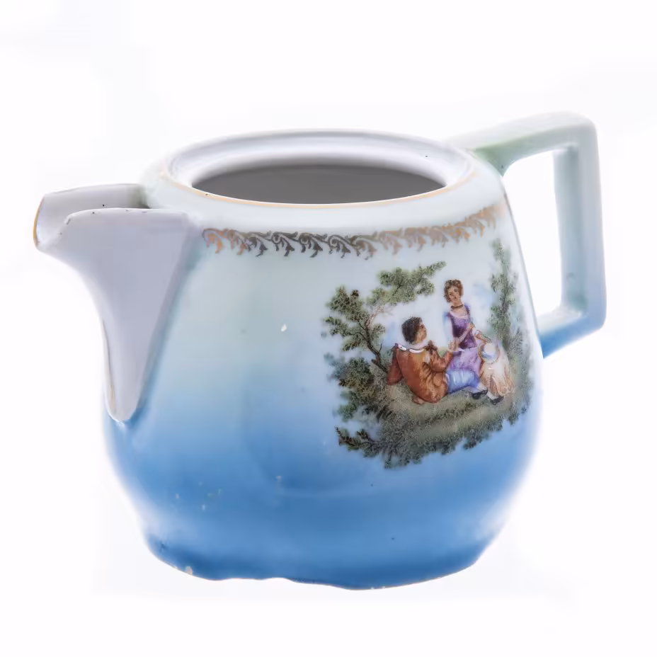 Молочник "Галантная сцена", фарфор, Дулевский фарфоровый завод ("Дулево"), СССР, 1924-1927 гг., Дулевский фарфоровый завод (Дулёво)