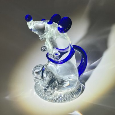 Статуэтка "Крыса", стекло, гутная техника, Российская Федерация, 1990-2010 гг.