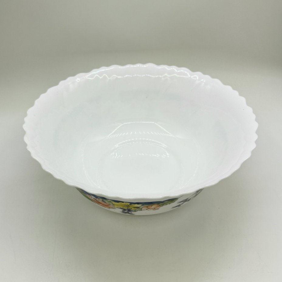 Салатник с флоральным декором, стеклокерамика, деколь