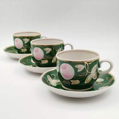 Набор чайных пар "Слива" на 3 персоны