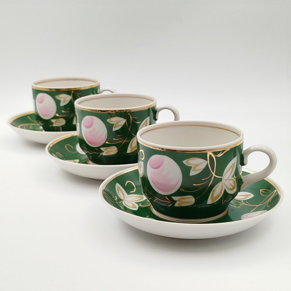Набор чайных пар "Слива" на 3 персоны