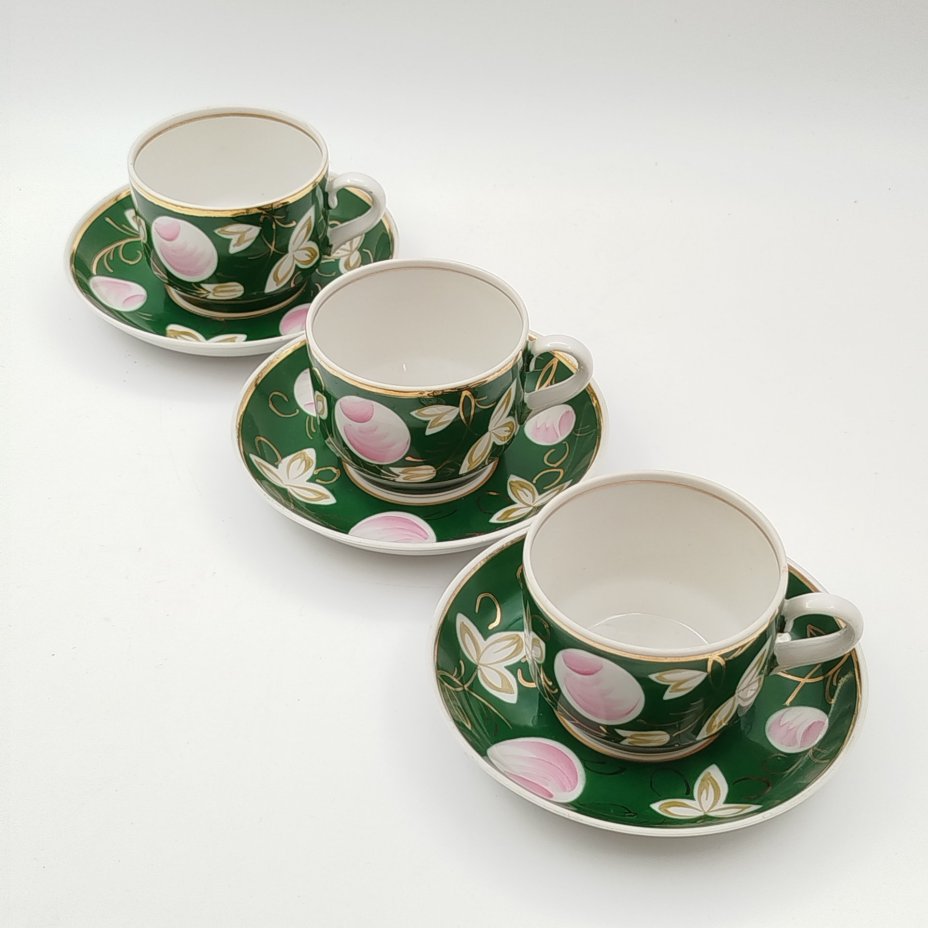 Набор чайных пар "Слива" на 3 персоны