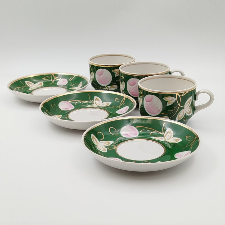 Набор чайных пар "Слива" на 3 персоны