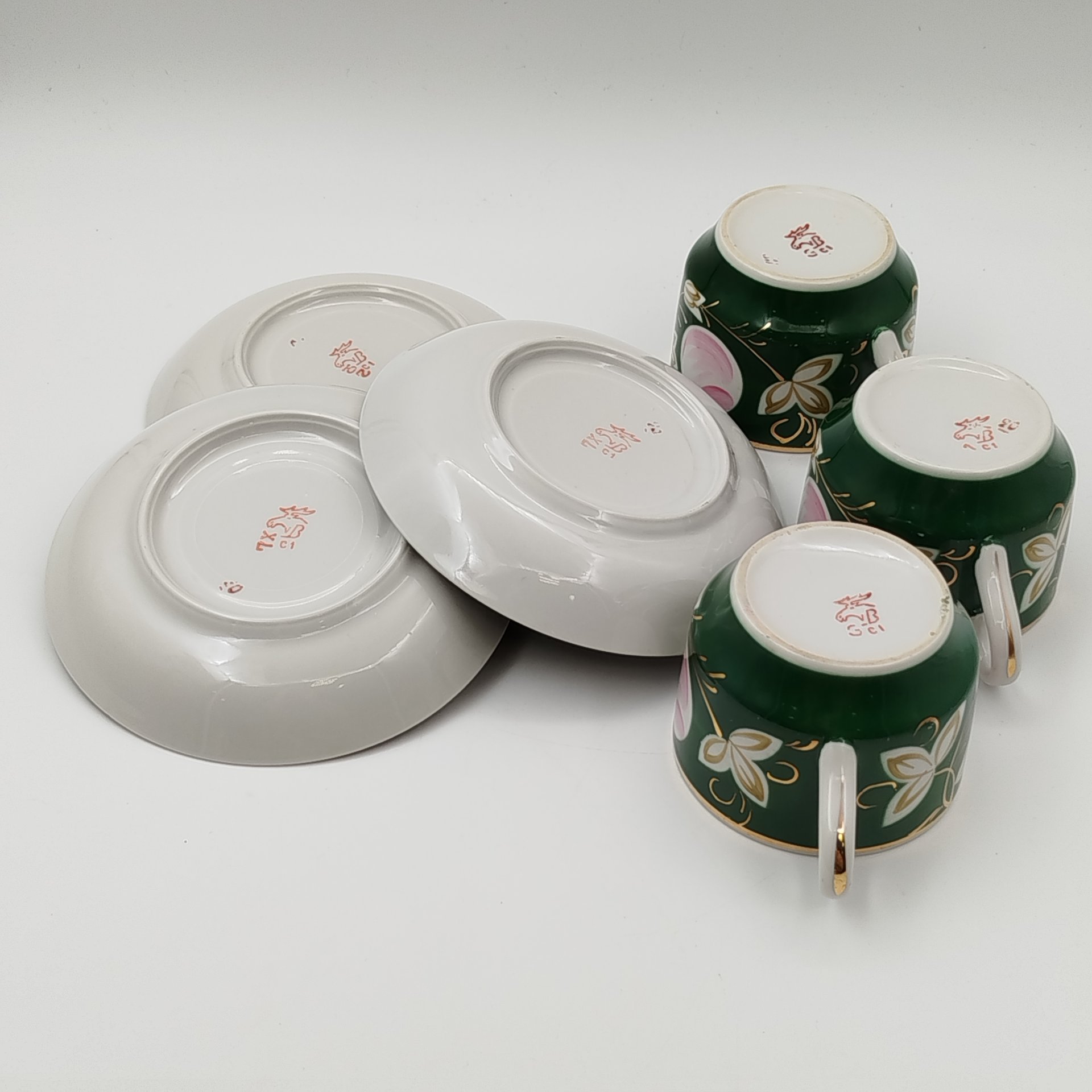 Набор чайных пар "Слива" на 3 персоны