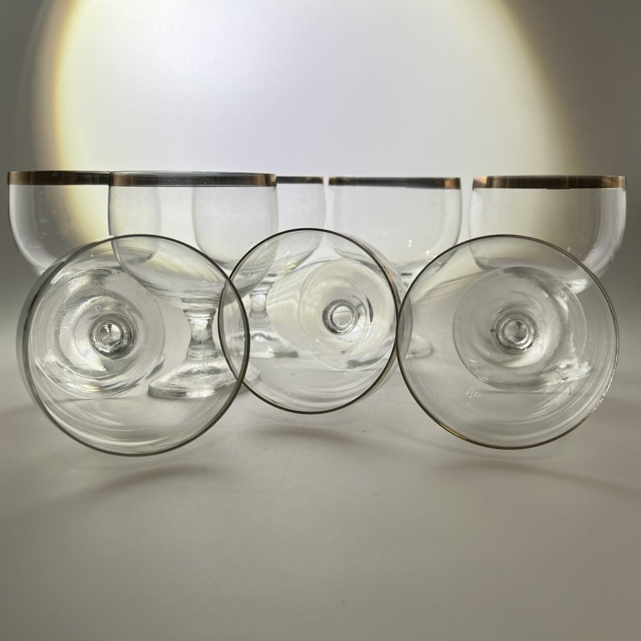 Набор из 8-ми бокалов с золотой каймой