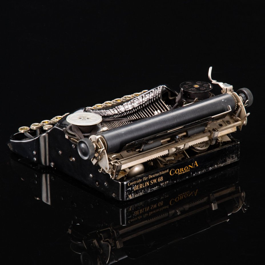 Машинка печатная "Corona" в оригинальном кофре, металл, бакелит, крашение, Corona, США, 1900-1920 гг., Corona