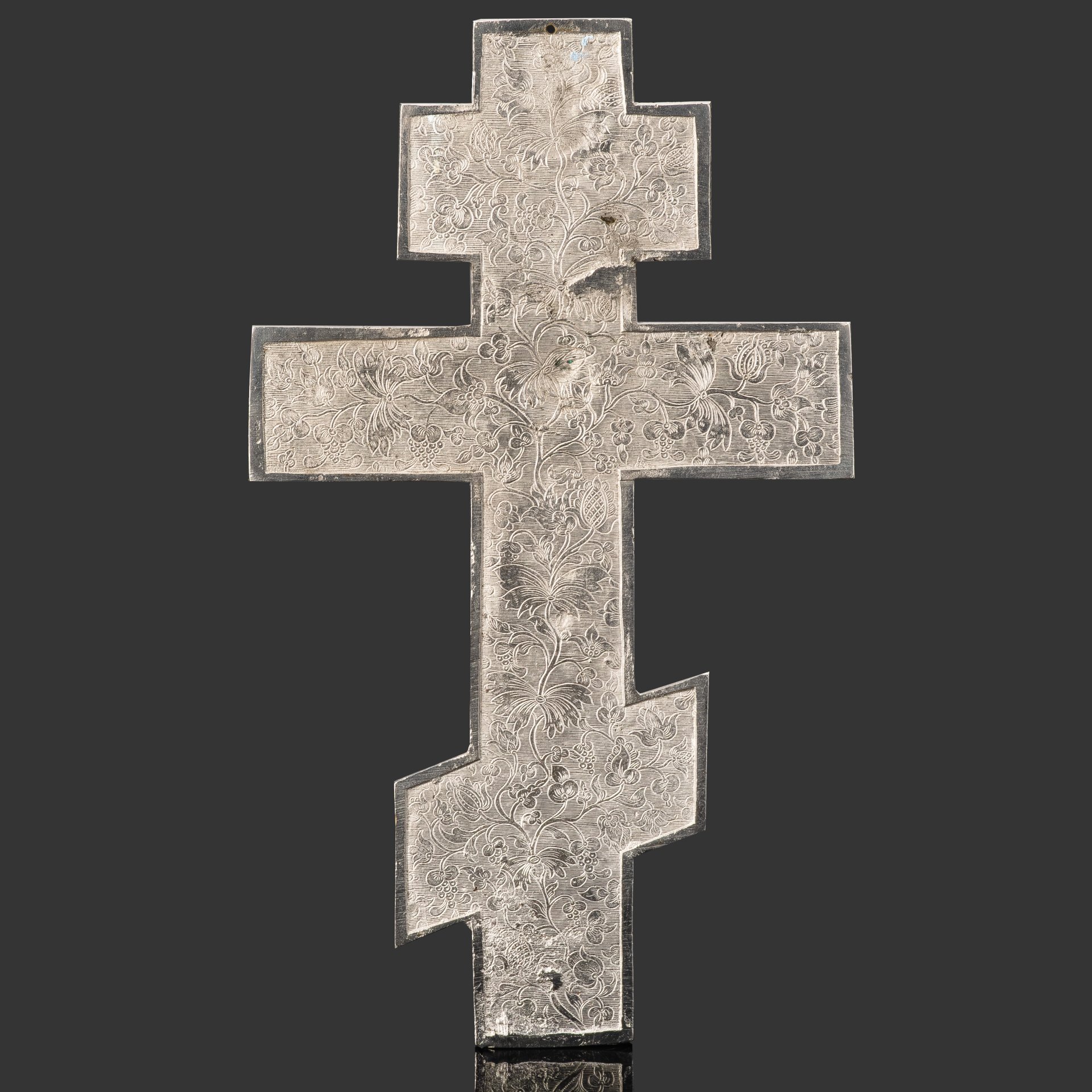 Крест напрестольный "Распятие Христово", металл, литьё, эмали, Россия, 1980-2000 гг.