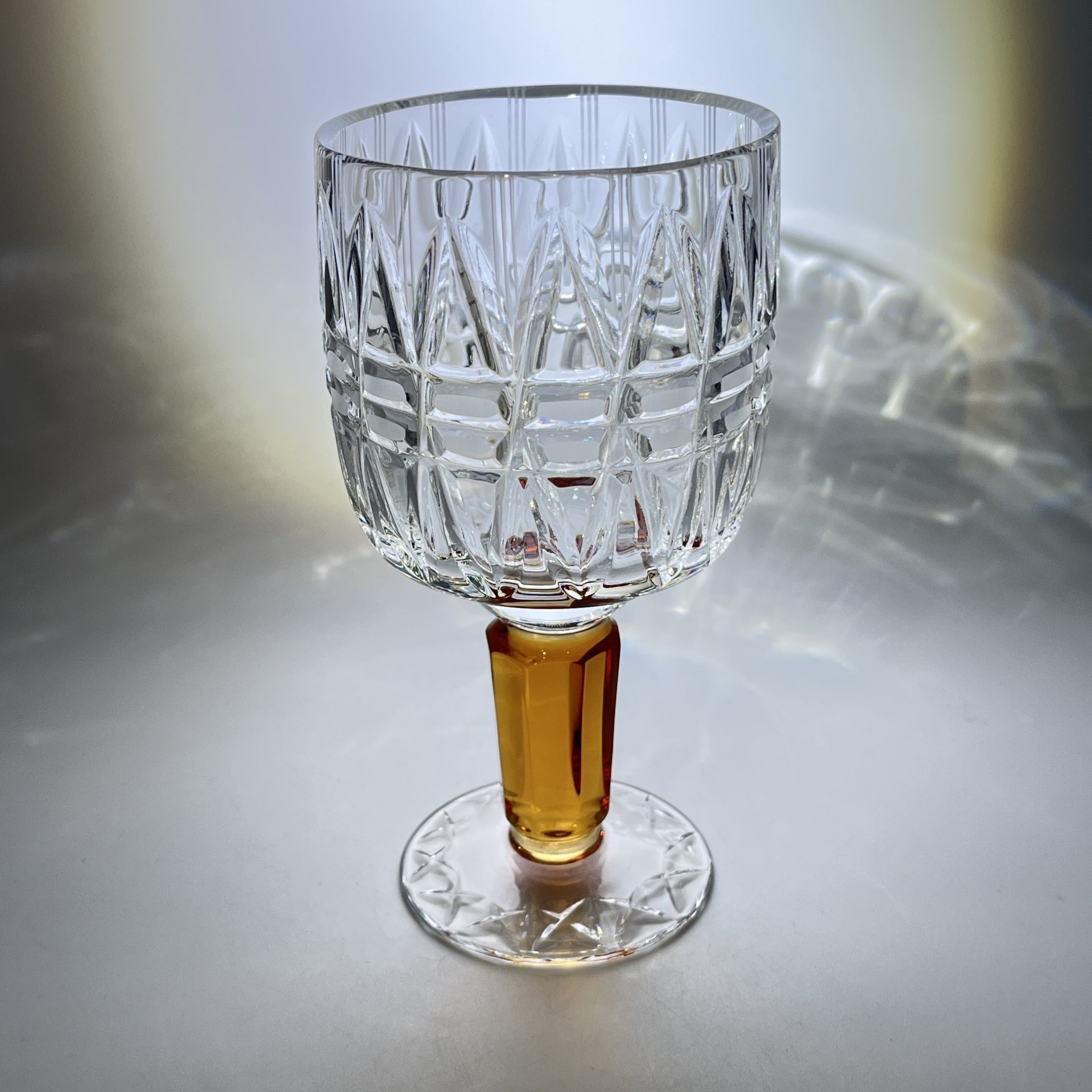 Бокал "Олимпийские", автор Верин С.П., хрусталь, алмазная грань, Гусевской хрустальный завод (Гусь-Хрустальный), СССР, 1978-1980 гг.