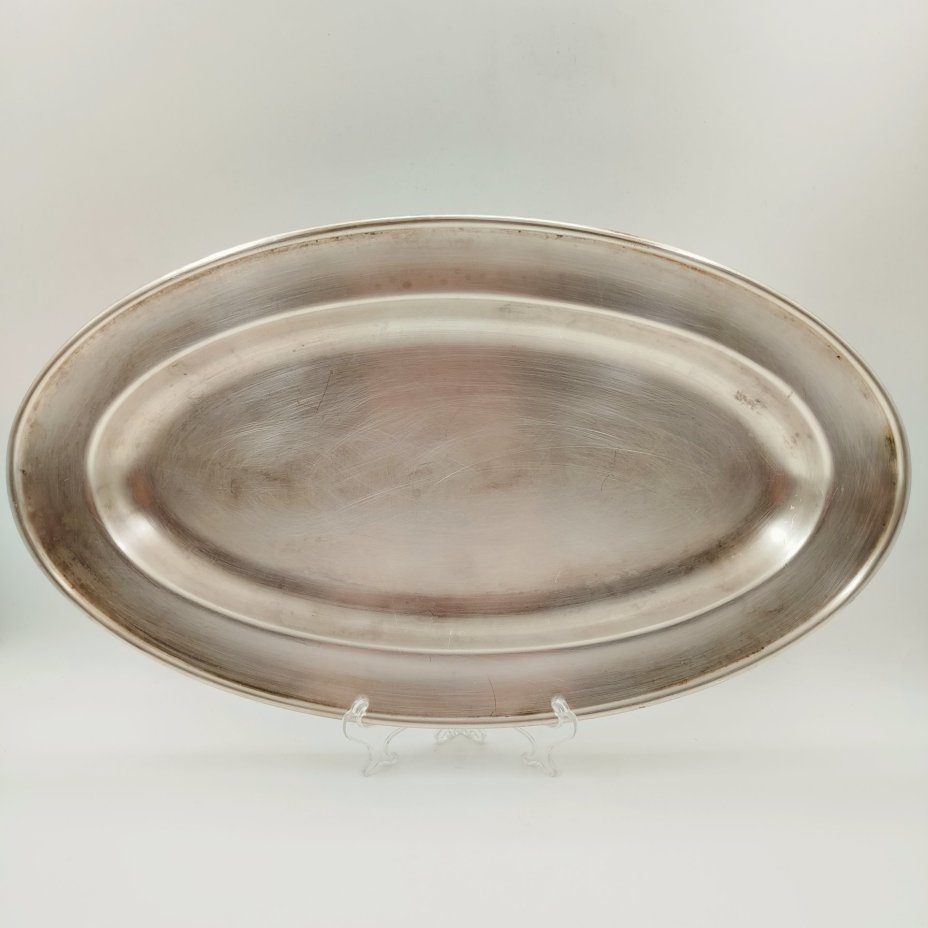 Поднос овальной формы (большой), мНЦ (медь-никель-цинк), Кольчугинский завод цветных металлов, СССР, 1960-1990 гг.