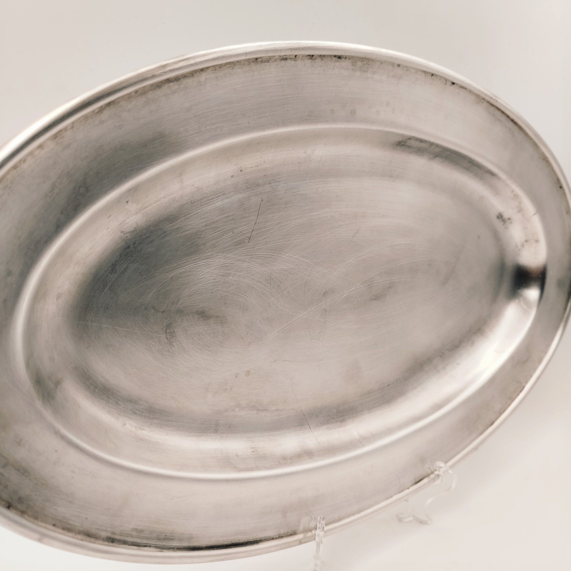 Поднос овальной формы (большой), мНЦ (медь-никель-цинк), Кольчугинский завод цветных металлов, СССР, 1960-1990 гг.