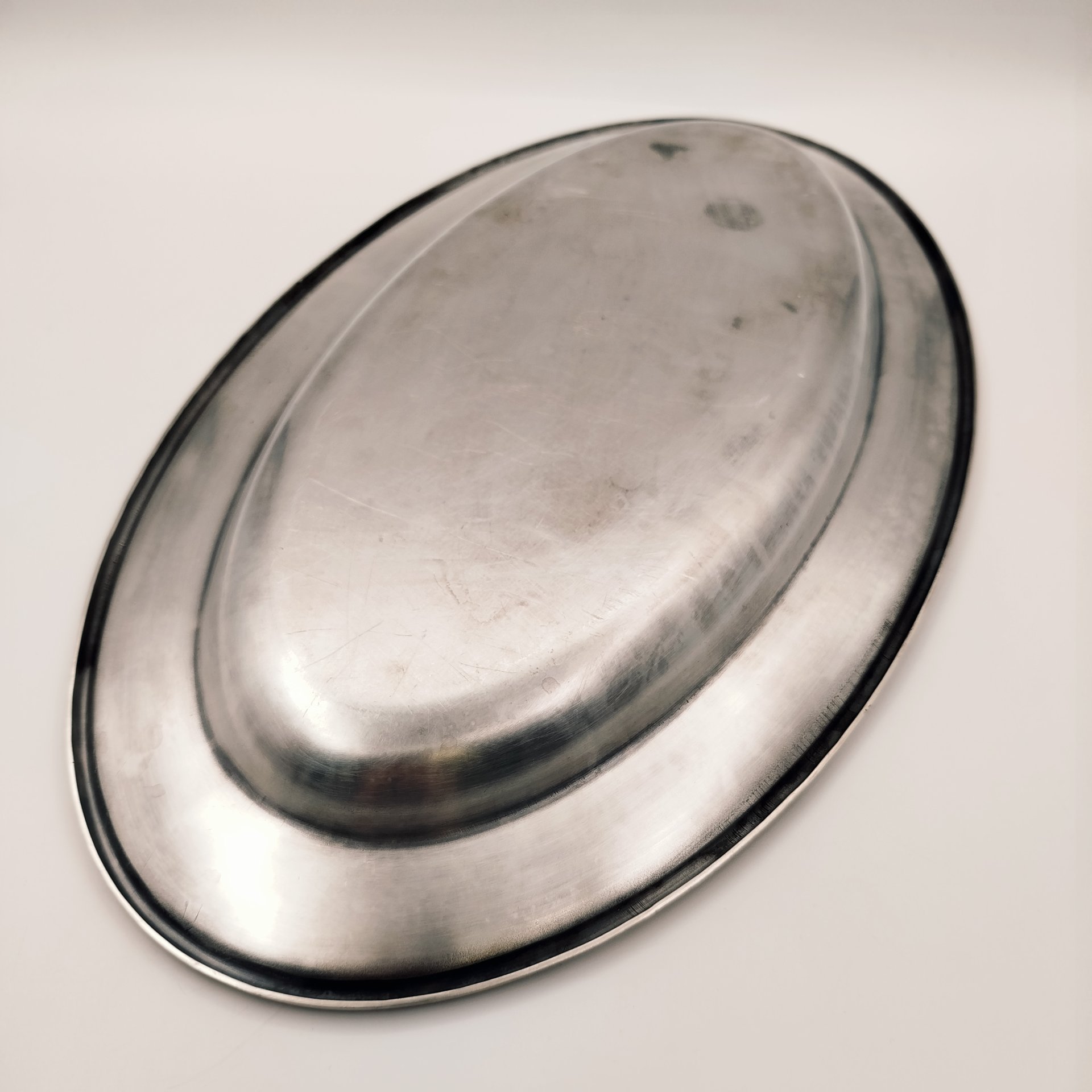 Поднос овальной формы (большой), мНЦ (медь-никель-цинк), Кольчугинский завод цветных металлов, СССР, 1960-1990 гг.