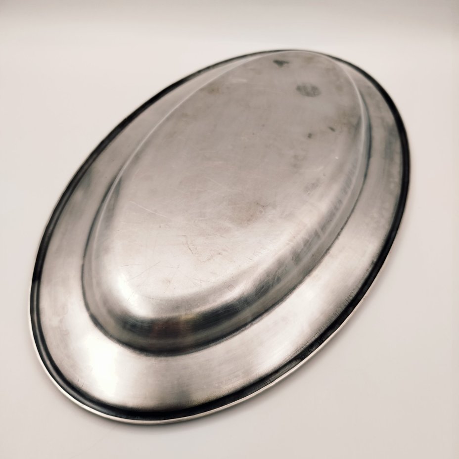 Поднос овальной формы (большой), мНЦ (медь-никель-цинк), Кольчугинский завод цветных металлов, СССР, 1960-1990 гг.