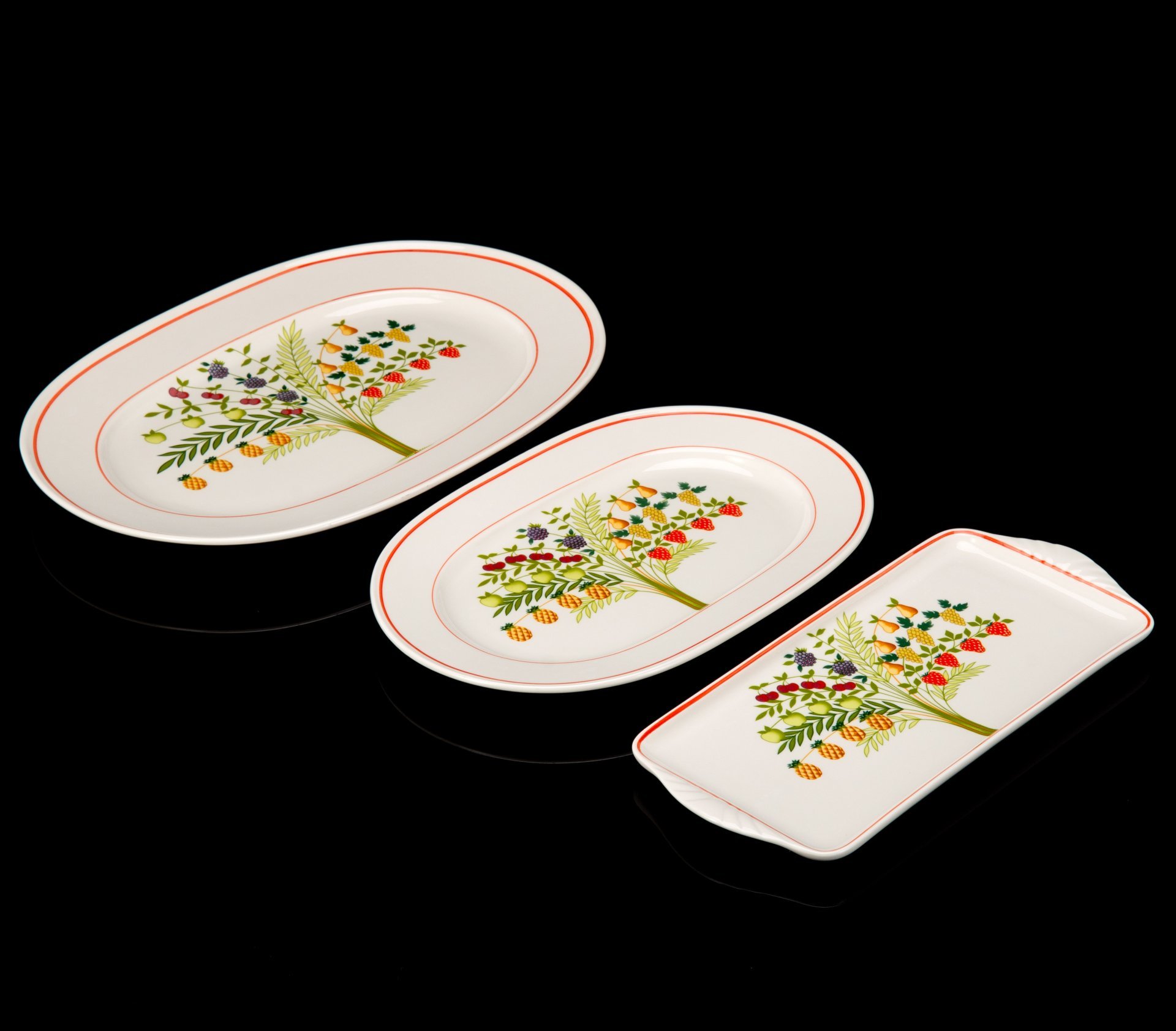 Набор сервировочных блюд (три предмета),  коллекция Bon Appetit, фарфор, vitro, Villeroy & Boch, Германия, 1983-1989 гг.