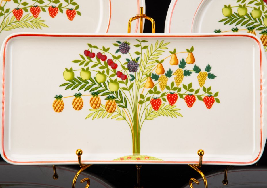 Набор сервировочных блюд (три предмета),  коллекция Bon Appetit, фарфор, vitro, Villeroy & Boch, Германия, 1983-1989 гг.