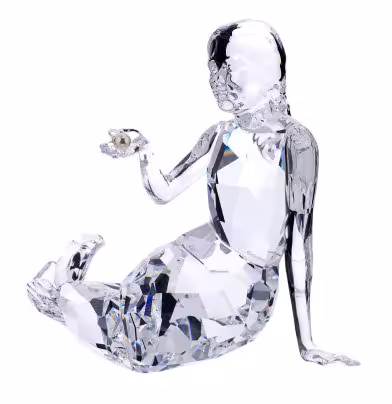 Статуэтка "Русалочка", в родной коробке, хрусталь Swarovski, жемчужина, фирма "Swarovski", Австрия, 2000-2015 гг., Swarovski