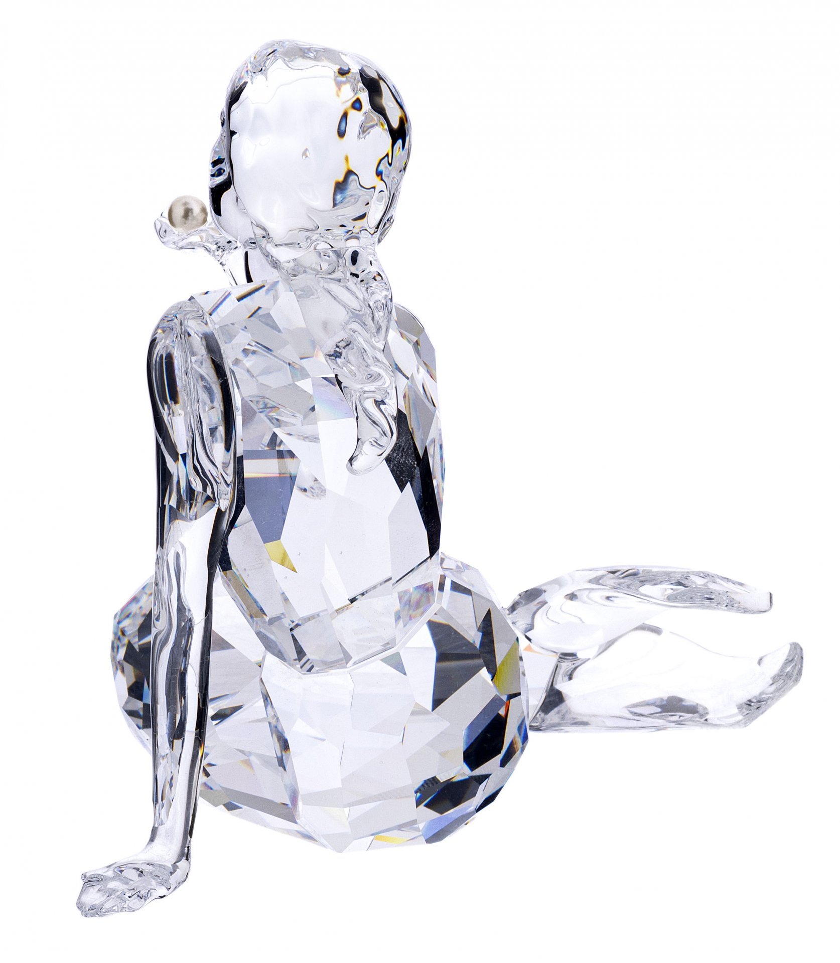 Статуэтка "Русалочка", в родной коробке, хрусталь Swarovski, жемчужина, фирма "Swarovski", Австрия, 2000-2015 гг., Swarovski