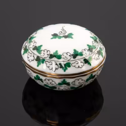 Шкатулка из серии "Persil Green" (с декором в виде листьев петрушки), Herend (Херенд)